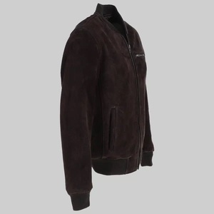 Made to measure Genuine Leather <b>Men's</b> Winter <b>suede</b> leather Bomber <b>Jacket</b> with Zipper Closure - Product Image 3