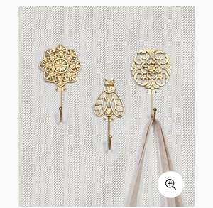 Colgador de pared, gancho para colgar abrigos, gancho decorativo para hotel, gancho de pared moderno y minimalista, gancho de pared con accesorio dorado - Product Image 2