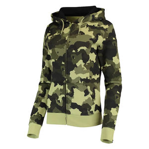 Sweat-shirt à capuche camouflage zippé pour homme, personnalisé, style streetwear, décontracté, respirant, en polyester, pour l'automne et la course à pied - Product Image 5