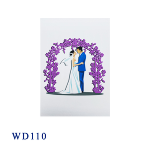 Anillo DE BODA 3D hecho a mano, tarjeta de felicitación emergente, recuerdo artesanal de papel cortado con láser de tendencia superior - Product Image 5