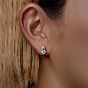 Pendientes de Diamantes de Laboratorio en Oro, Certificados por IGI, Claridad VVS1, Color D, Estilo Vintage, para Boda o Compromiso, Joyería para Mujer - Product Image 3