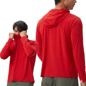 Camiseta de Pesca Unisex con Capucha, Manga Larga, Protección Solar UPF 50+, Impresión por Sublimación en la Parte Delantera, Secado Rápido, Color Sólido, 100% Poliéster, Personalizable - Product Image 1