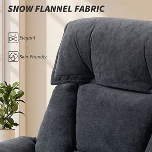 Chaise de bureau à dossier haut gris foncé, chaise de direction inclinable avec repose-pieds, mousse haute résilience, roulettes pour usage domestique - Product Image 6