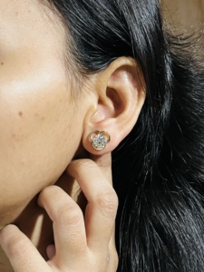 Boucles d'oreilles en diamant de laboratoire taille brillant rond de 2,00 carats, ensembles de clous multi-usages, bijoux classiques pour tous les jours, cadeau pour femme - Product Image 4