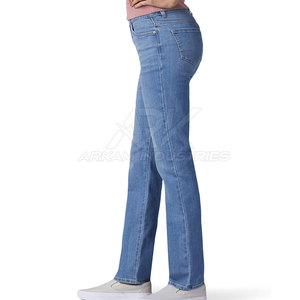 Diseña Tus Propios Pantalones Vaqueros Cómodos para Mujer, Pantalones Vaqueros de Talla Grande en Color Sólido - Product Image 3