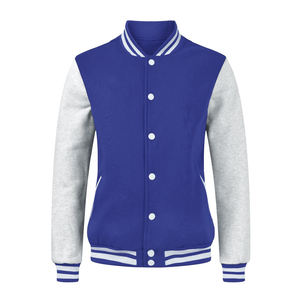 Chaqueta estilo universitario moderna, confeccionada con tela suave, mangas en contraste y acabado premium. Ideal para un estilo urbano y atuendos informales. - Product Image 5