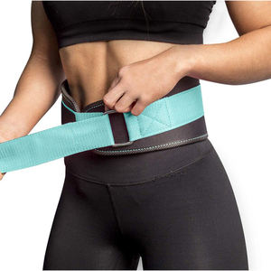 LEAFITS Adjustable Teal Neoprene Weightlifting Belt Professional Protection Compression for Lumbar Support Strength <b>Training</b> Gym - Product Image 3