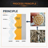 en plastique HDPE cylindre filtre média K5 MBBR aérateurs Biofilm transporteur usine de traitement des eaux usées filtre à eau