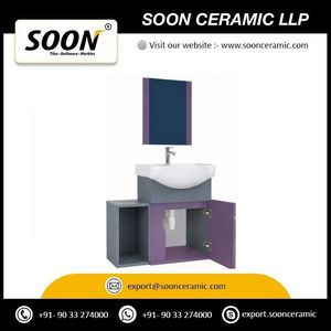 Modern New Collection Ceramic Basin <b>Wall</b>-Mounted Eco-Friendly Bathroom Vanity Wash Basin Table with <b>Mirror</b> Included India Export - Product Image 2