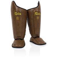 Protège-tibias Fairtex légers en cuir de vachette véritable pour Muay Thai, Kick Boxing, MMA, avec fermeture à boucle, personnalisables, pour sportifs professionnels