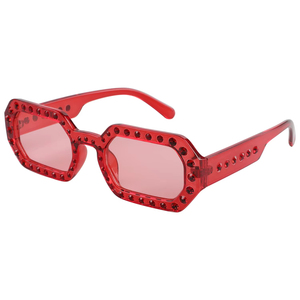 Cross-border <b>Small</b> Frame Jelly Colored Diamond Sunglasses Female European and American Street Shot Sunglasses Wholesale - Product Image 4