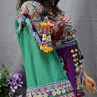 Robe afghane maxi personnalisée en 3 pièces avec accessoires, motifs variés, manches longues, robe traditionnelle afghane pour femmes