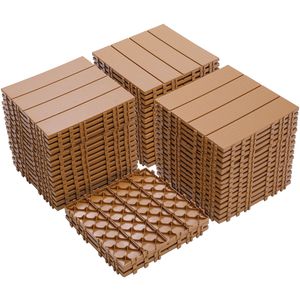 Burlywood impermeabile ad incastro piastrelle ponte 11.8 "x 11.8" pavimento da giardino 44 per tutte le stagioni uso esterno per giardino anteriore/posteriore - Product Image 1