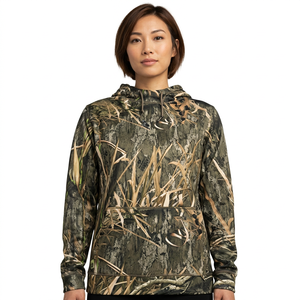 Sudadera con Capucha de Camuflaje para Hombre, Corte Regular, Bolsillo Estampado, Transpirable, Tejido de Poliéster, Estilo Casual Otoñal - Product Image 5