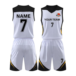 Ensemble de maillot et short de basketball unisexe en mesh respirant, facile d'entretien, personnalisable et à faible consommation d'entretien - Product Image 2
