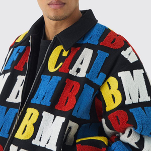 Chaqueta Universitaria Personalizada de Alta Calidad para Hombre, Chaqueta de Moda con Bordado de Lana Chenille, Estilo Universitario - Product Image 4
