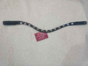 Banda decorativa de cristal multicolor de alta calidad para cejas para caballos Cuero de caballo con efecto ostentoso - Product Image 4