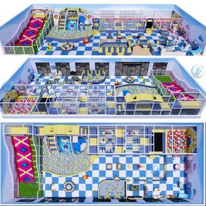 Équipement de terrain de jeu intérieur commercial direct usine, aire de jeux multi-niveaux avec toboggan, piscine à balles, centre de jeux pour enfants - Product Image 1