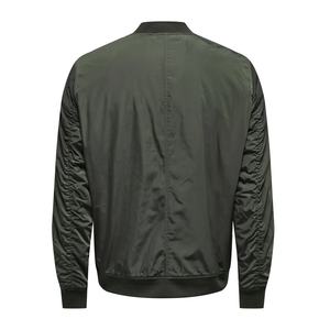 Abrigo de bombardero de béisbol a prueba de viento con logotipo multicolor personalizado para hombre de otoño e invierno, chaqueta sin cuello con capucha de manga larga para uso en exteriores - Product Image 5