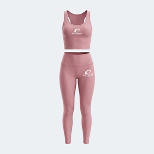 Nuevo Conjunto Deportivo de 2 Piezas para Mujer con Logotipo Personalizado: Sujetador Deportivo y Pantalones Cortos de Cintura Alta, Ropa de Gimnasio sin Costuras para Yoga y Fitness - Product Image 2