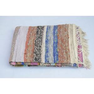 Chindi-alfombra Rectangular ligera hecha a mano, tapete bohemio, colorida, de algodón, para decoración del hogar, Multicolor - Product Image 3