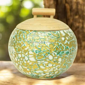 Fabricant de boîtes en fibre de bambou écologiques avec incrustation de coquille d'œuf, fabrication artisanale, organisateur décoratif durable, vente en gros au Vietnam - Product Image 4