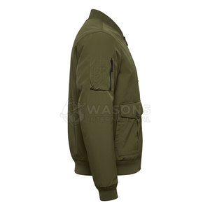 Chaqueta Bomber de Invierno para Hombre, Fabricada en Fábrica, con Cuello Alto y Logotipo Frontal, Resistente al Viento, 100% Poliéster, Tallas Grandes, Personalizable OEM - Product Image 4