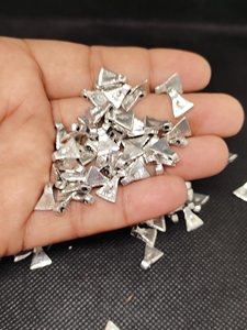 Breloques en laiton plaqué argent, finition plume, pendentifs feuille double face, fournitures de bijouterie en stock - Product Image 4