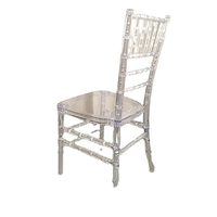 Ensemble de tables et de chaises de salle à manger en acrylique pour les fêtes, chaises de mariage au Ghana, chaise en plastique transparente pour tasse à café