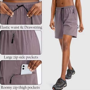 Pantalones Cortos Deportivos Transpirables e Impermeables para Mujer, con Estampado de Leopardo, Cintura Elástica, Bolsillos de Poliéster de Alta Calidad, para Correr, Verano, Casual - Product Image 5