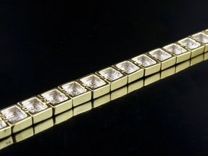 ZAWOS925 Silver VVS1 Diamond Classic Luxury Iced Out Bracelet for <b>Men</b> with Elegant Silver Plated Design Wedding Party Gift - Product Image 6