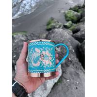 Mug en cuivre émaillé fait main, motif uni, style moderne, double paroi, compatible micro-ondes et lave-vaisselle, tasse à café et à thé, cadeau unisexe