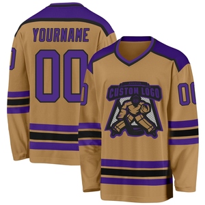 Maillot de hockey blanc, marine et orange personnalisé de qualité supérieure, vente en gros, directement de l'industrie - Product Image 4