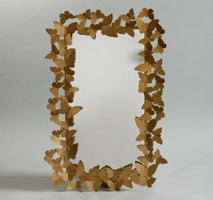 Rectangular Metal Wall <b>Mirror</b> With Butterfly Design Bohemian Decorative Framed <b>Mirror</b> For Home Interior - Product Image 2
