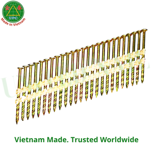 2-3/8" x 0.113 5000pcs ScrewShank <b>Plastic</b> <b>Strip</b> Framing Nails with Checkered Head For Framing | Clavos en tira plástica - Product Image 3