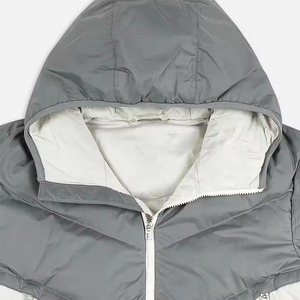 New Arrival Coated Long <b>Thin</b> Front Logo Hooded Puffer <b>Jacket</b> Men's Winter High Quality Windproof & Breathable Puffer <b>Jacket</b> - Product Image 6