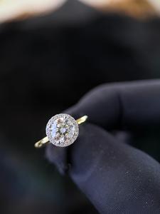 Anillo de diamantes de la mejor calidad con corte brillante, joyería fina para mujeres, compromiso, boda, aniversario y regalos de lujo de la India. - Product Image 2