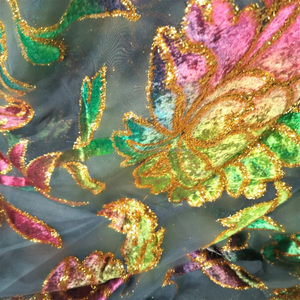 Dirac somalien Maqbal de vente chaude avec un superbe design floral et des paillettes dorées pour une occasion spéciale - Product Image 2