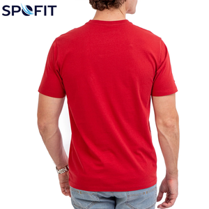 เสื้อยืดแขนสั้นคอวีสำหรับผู้ชาย เนื้อผ้าหนา เหมาะสำหรับออกกำลังกาย วิ่ง เล่นกีฬา ขายส่ง - Product Image 3