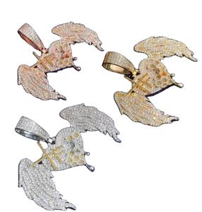 Moissanite Iced Out Heart Wings Pendentif en argent sterling Beau pendentif personnalisé Pendentif HIP HOP et autres bijoux en diamant - Product Image 1