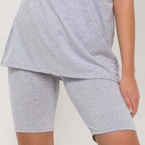 Conjunto de Top de Manga Corta y Shorts para Mujer, Dos Piezas de Verano, 100% Algodón, Ropa de Mujer, Conjuntos de Mujer, Cuello en V, Estilo Urbano Holgado - Product Image 3