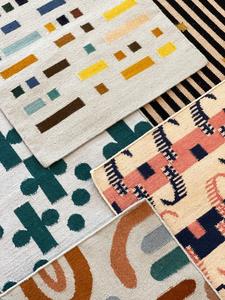 Tapis géométriques modernes faits à la main en laine réversible, écologiques, anti-fatigue, tendance, vente en gros - Product Image 3
