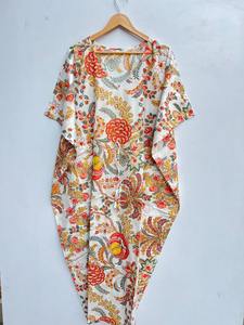 Cotton Kaftan Summer Nightwear Kaftan Knee Length Kaftan Beach Cover Sleepwear Maxi Dress Bikini Coverup Free Size Gifting - Product Image 5