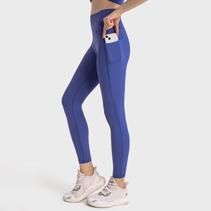 Pantalones de Yoga de Cintura Alta de Color Sólido para Mujer con Logotipo Personalizado, de Secado Rápido, Ajustados, con Efecto Push-Up - Product Image 5