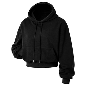 OEM <b>Gym</b> Wear Men Workout Cropped Hoodie Fleece <b>Pump</b> <b>Cover</b> Loose Fit Athletic Activewear Crop Pullover Hoodies Bulk - Product Image 1