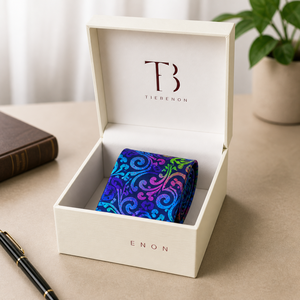Corbata de Seda Premium con Diseño Floral Paisley Multicolor para Hombre |   Corbata de Diseño de Lujo Formal |   Ropa de Negocios y de Boda India 2026 Estilo Exportación - Product Image 4