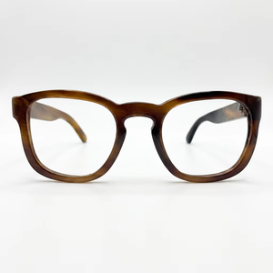 Lunettes de soleil rondes écologiques modernes en corne de bœuf, fabriquées avec des matériaux organiques, technique de raccordement et option de logo personnalisé pour les lunettes - Product Image 1