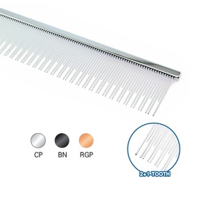 Peines de metal de latón premium personalizados para perros y gatos, con dientes largos y cortos, para eliminar nudos en el pelaje de las mascotas. - Product Image 2