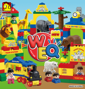 Juego de Bloques de Construcción de Plástico OXFORD WEQ, 286 Piezas, Letras, Figuras de Animales, Caja de Juguetes para Mayores de 3 Años, Unisex, Hecho en Corea - Product Image 2
