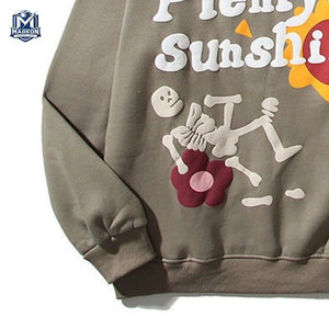 Sweat-shirts à impression en relief fabriqués au Pakistan pour hommes, couleurs tendance, coton mélangé, impression en relief, à bas prix - Product Image 5